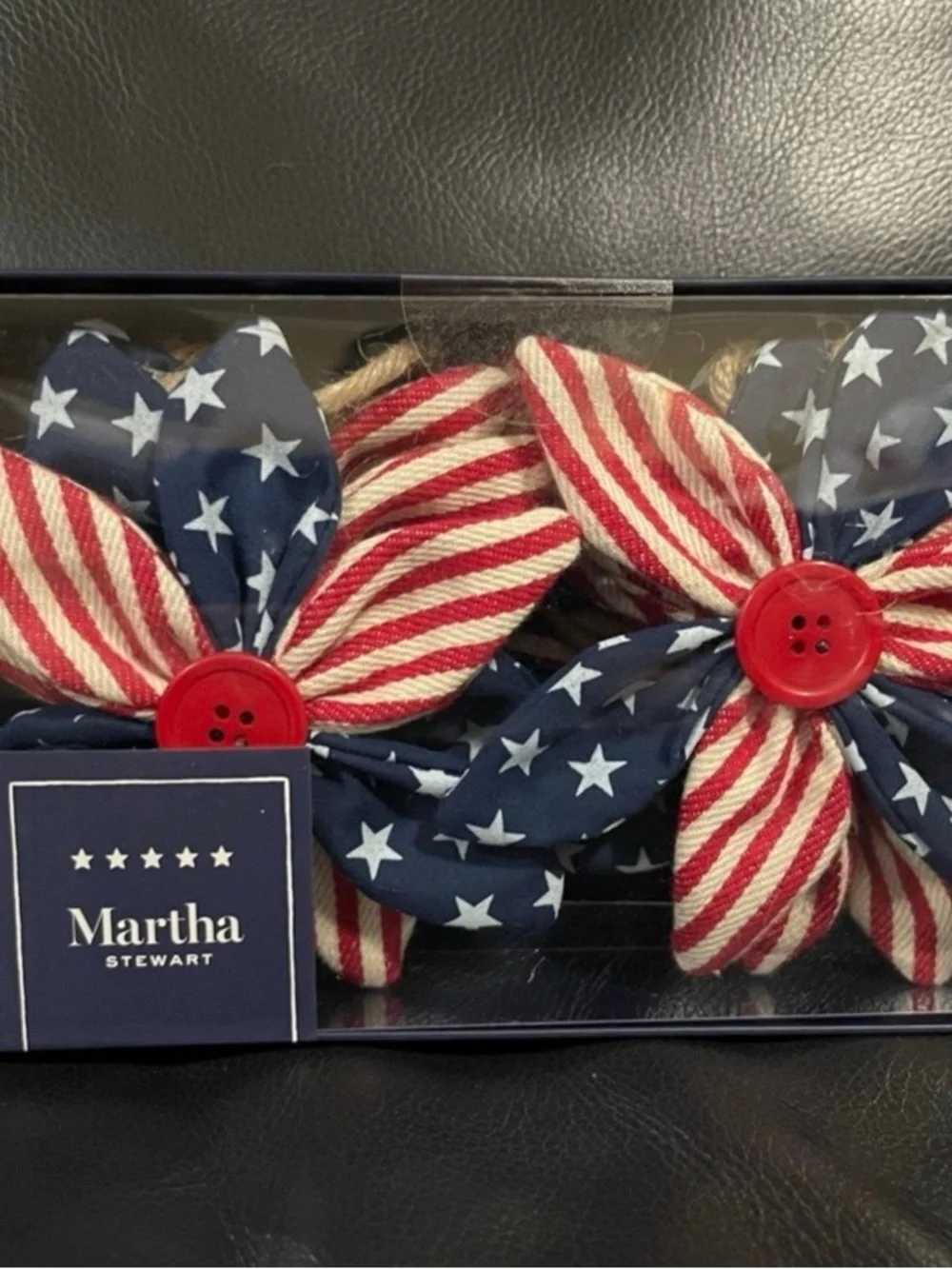 Martha Stewart Red, White & Blue Fabric Flower Garland